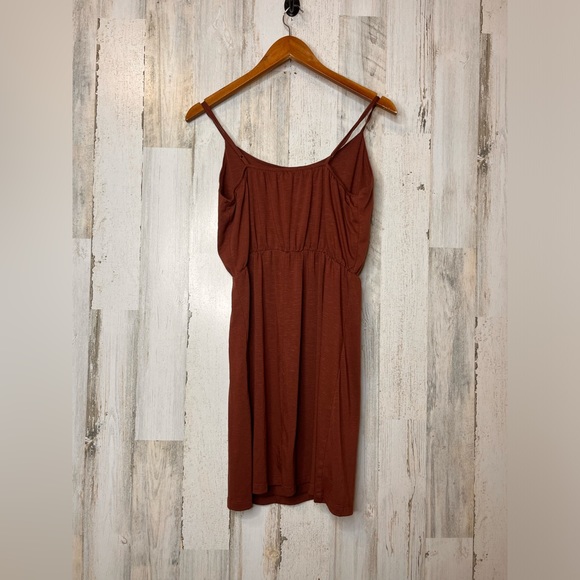 Old Navy Women's Slub Knit  Cami Strap Dress Brown Size Medium - Picture 2 of 10